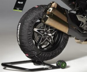 Tyre warmer set ADV (80°C) (Front 120/70-17 Rear 180/60 to 200/60-17)- Size - Tire warmer set (Black)