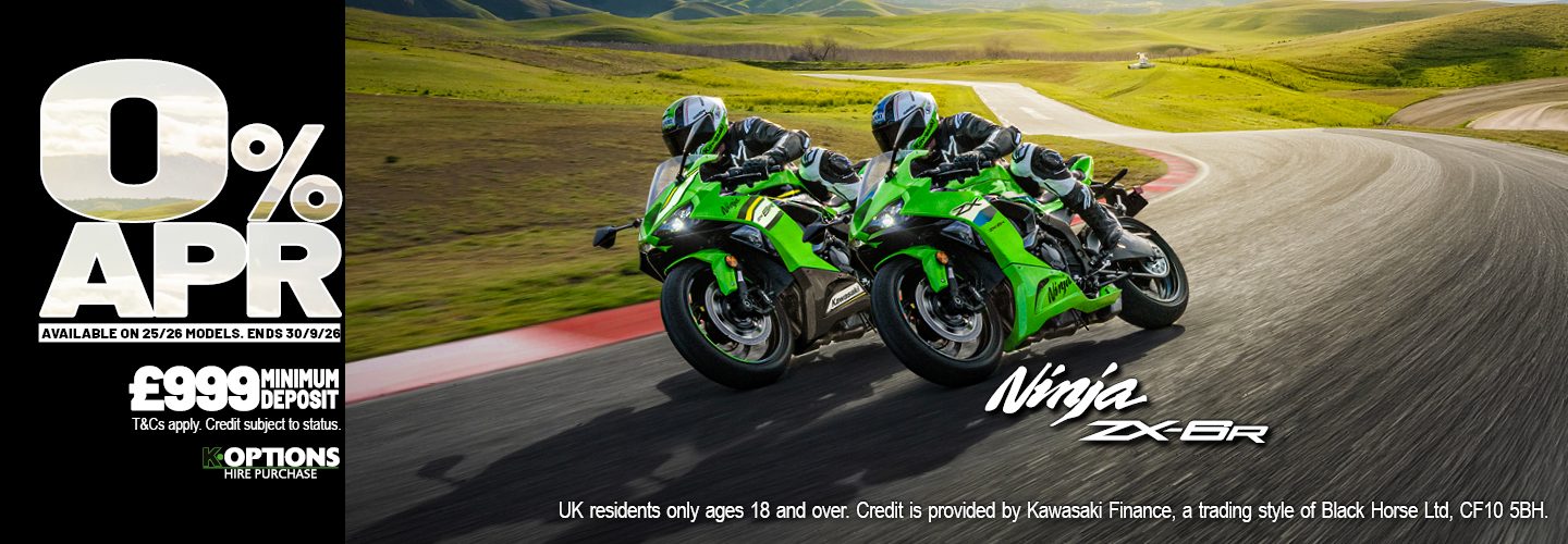 2025MY Ninja ZX-6R now available with 0% APR HP - Corby Kawasaki